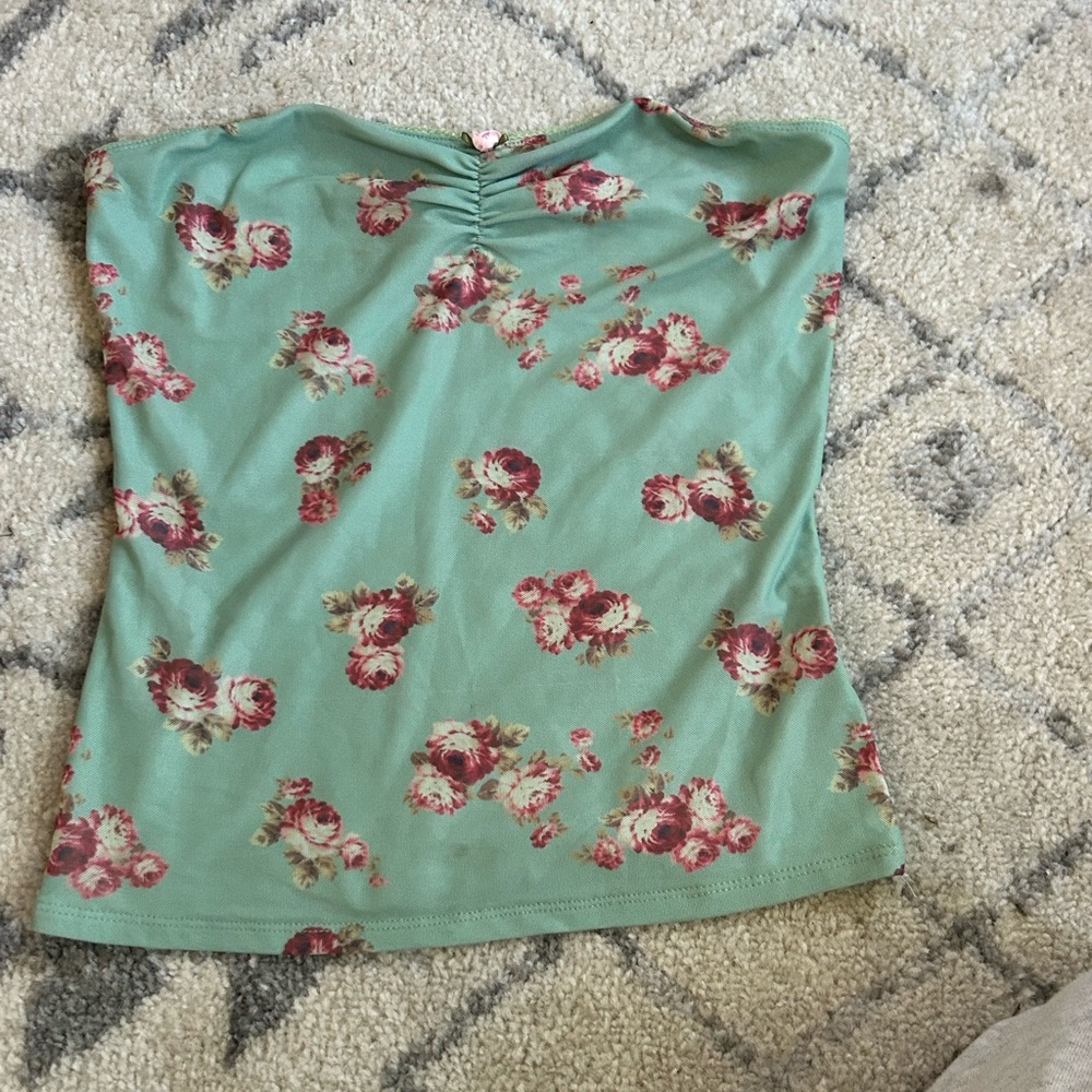 Adika Mint Green Floral Blouse